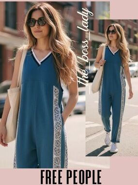 Free People jumpsuit one-piece romper lace casual Small